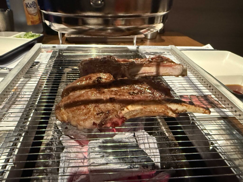 Iga Ne Jamsil charcoal grill with lamb ribs