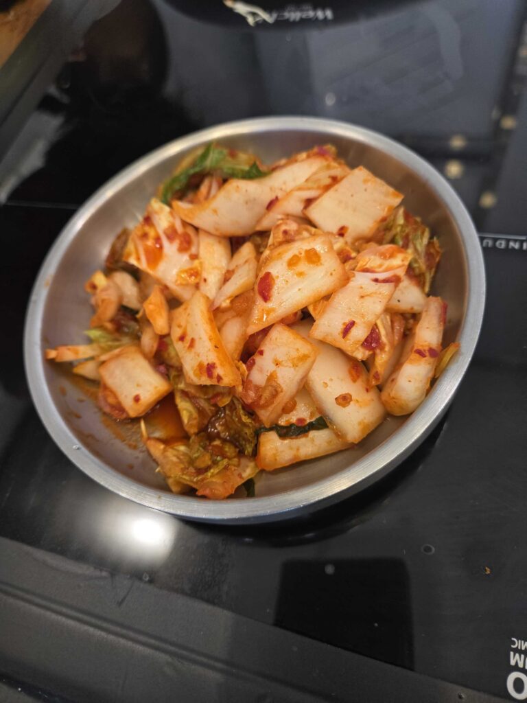 The kimchi on our table