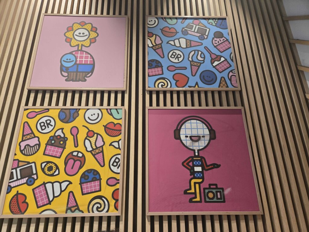 Baskin-Robbins character wall art at Wirye Traders branch