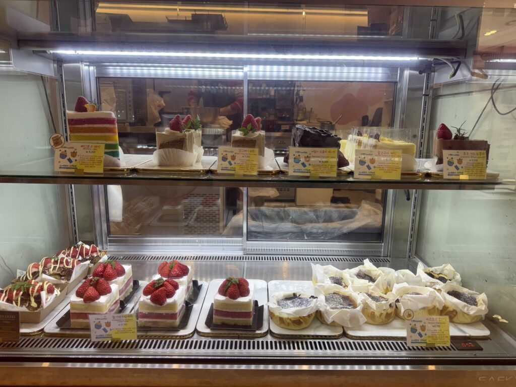 Royce chocolate cake display case at Lotte World Mall Seoul