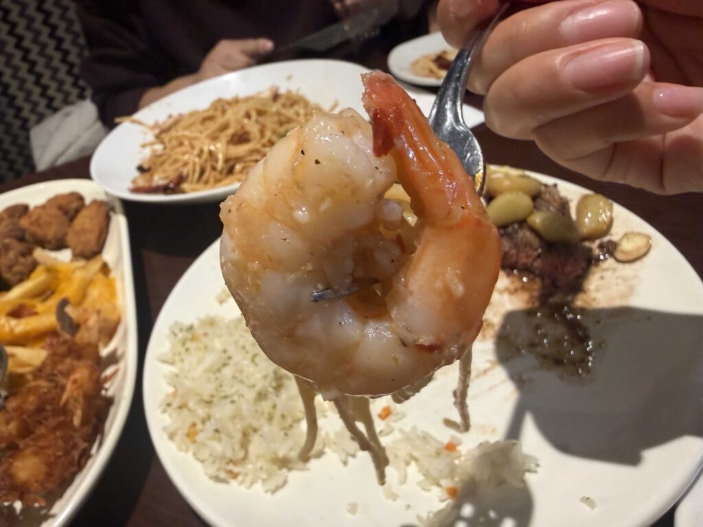 Close-up of pasta dish at Outback Steakhouse Jamsil Seoul