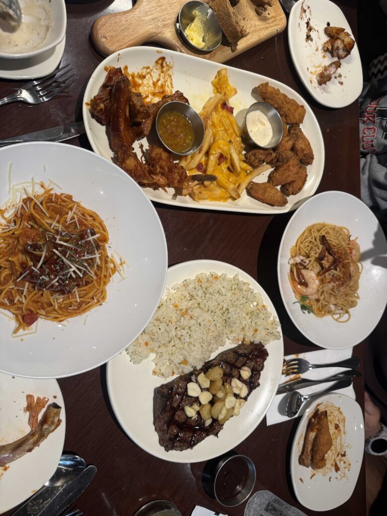 Remaining dishes at Outback Steakhouse Jamsil