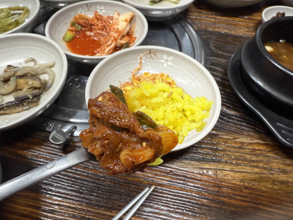Deulkkot Garden Wonju Korean braised pork ribs galbi jjim with fried rice