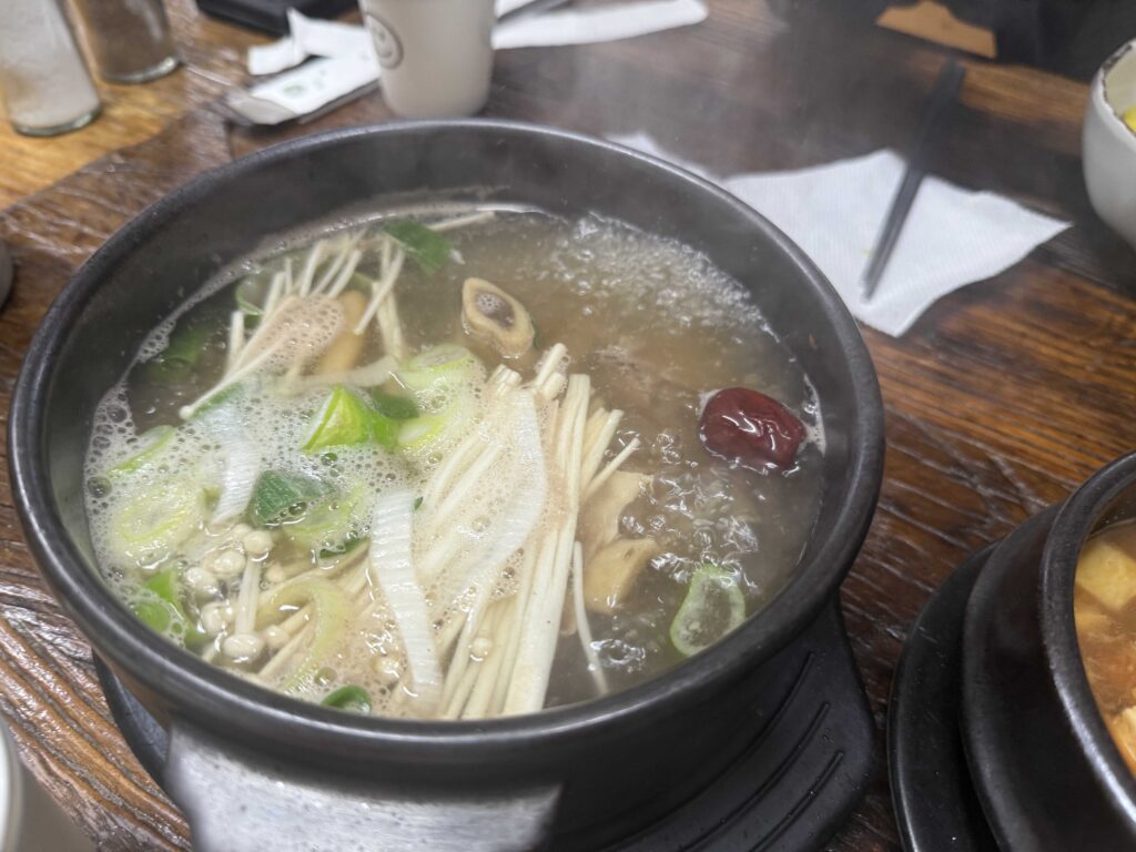 Spicy braised pork ribs with sesame at Deulkkot Garden Wonju Korea