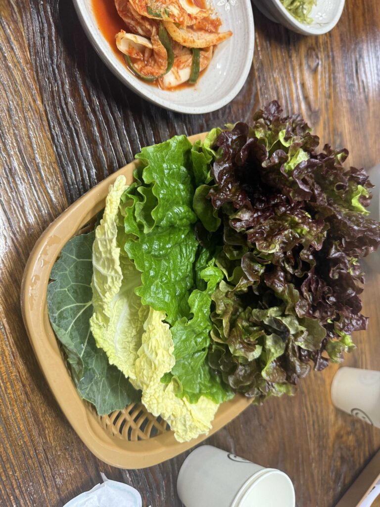 Braised short rib galbi jjim with full Korean side dish spread at Deulkkot Garden Wonju