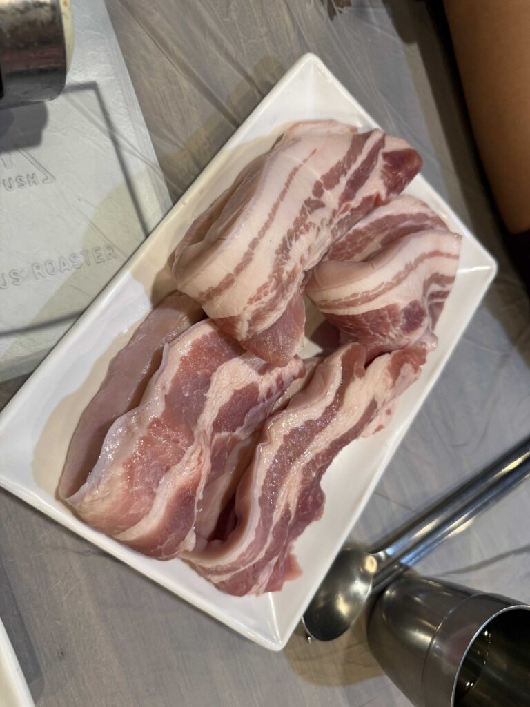 Fresh kimchi and side dishes at Mannajeong Korean BBQ restaurant