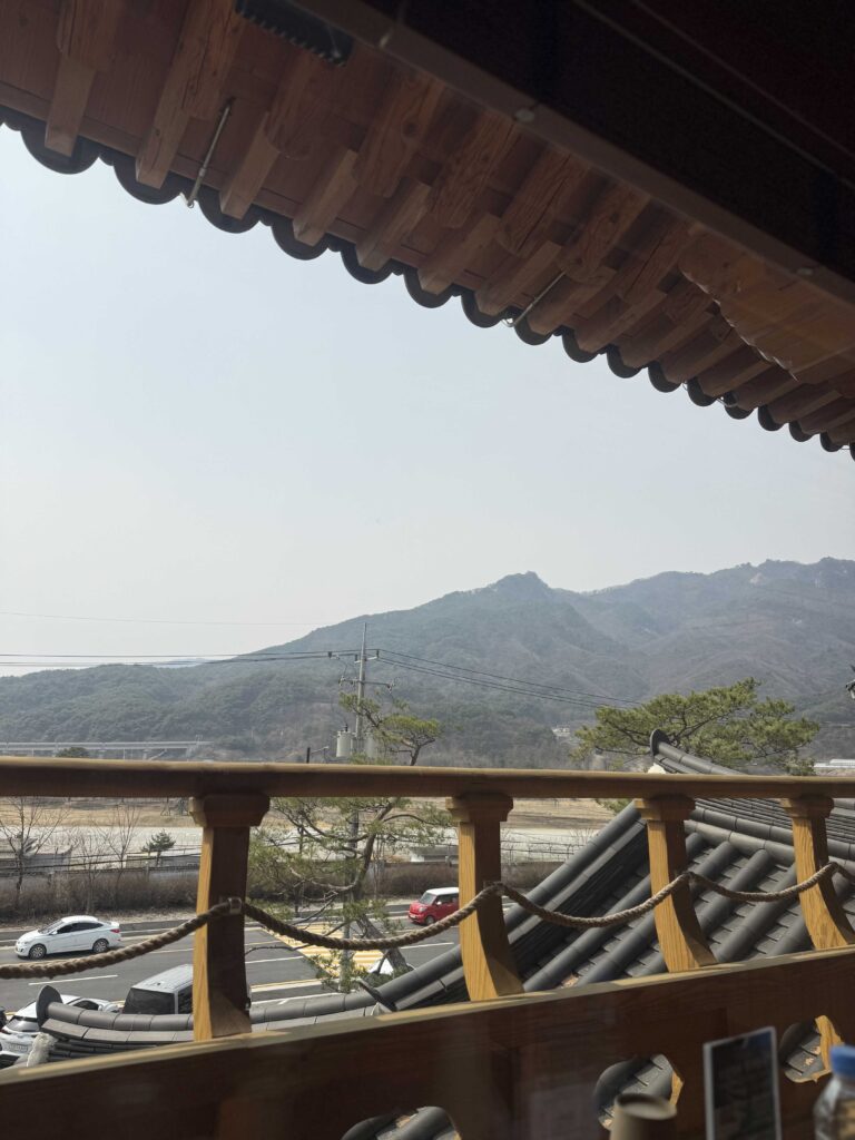 Mountain scenery viewed from the restaurant terrace