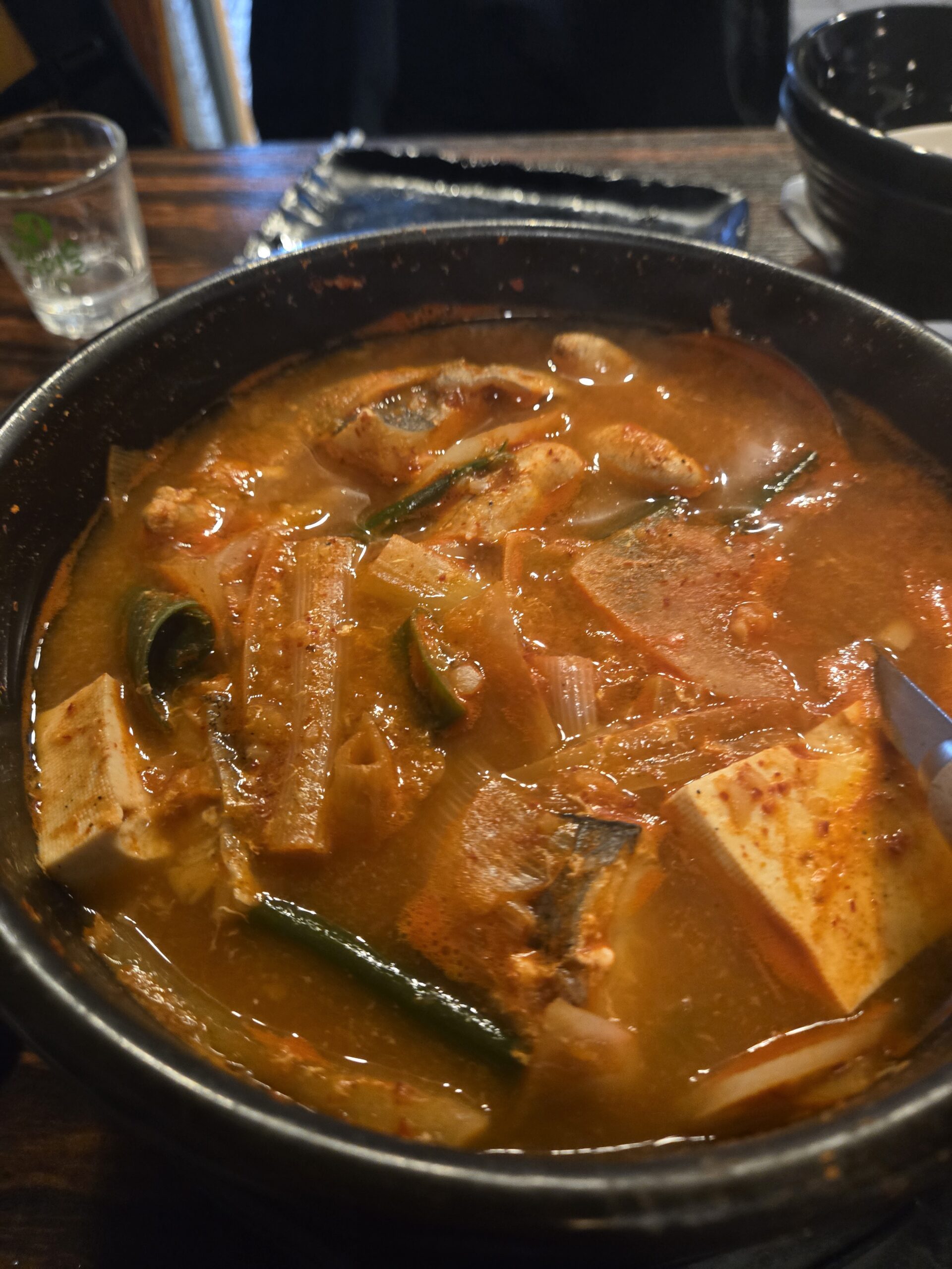 Tunatori Konkuk myeongtae al tang spicy pollock roe stew tofu